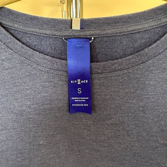 KIT AND ACE brushed long sleeve shirt. Deep blue. - Picture 7 of 10